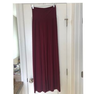 Wine Wide Leg Palazzo Pants